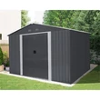 Kép 1/10 - RIWALL RMSA 8X10 ANTRACIT - FÉM KERTI TÁROLÓ 3 X 2,4 M NYEREGTETŐVEL (ANTRACIT)