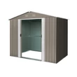 Kép 9/9 - RIWALL RMSA 6X8 BROWN - FÉM KERTI TÁROLÓ 2,4 X 1,7 M NYEREGTETŐVEL (BARNA)