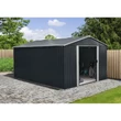 Kép 1/5 - RIWALL RMSA 12X10 ANTHRACITE - FÉM KERTI TÁROLÓ 3 X 3,7 M NYEREGTETŐVEL (ANTRACIT)