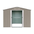 Kép 4/4 - RIWALL RMSA 12X10 BROWN - FÉM KERTI TÁROLÓ 3 X 3,7 M NYEREGTETŐVEL (BARNA)