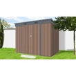 Kép 1/5 - RIWALL RMSP 6X8 BROWN - FÉM KERTI TÁROLÓ 2,4 X 1,8 M LAPOSTETŐVEL (BARNA)
