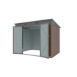 Kép 3/5 - RIWALL RMSP 6X8 BROWN - FÉM KERTI TÁROLÓ 2,4 X 1,8 M LAPOSTETŐVEL (BARNA)