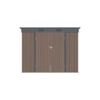 Kép 4/5 - RIWALL RMSP 6X8 BROWN - FÉM KERTI TÁROLÓ 2,4 X 1,8 M LAPOSTETŐVEL (BARNA)