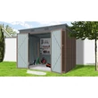 Kép 5/5 - RIWALL RMSP 6X8 BROWN - FÉM KERTI TÁROLÓ 2,4 X 1,8 M LAPOSTETŐVEL (BARNA)