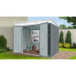 Kép 1/4 - RIWALL RMSP 6X8 ANTRACIT - FÉM KERTI TÁROLÓ 2,4 X 1,8 M LAPOSTETŐVEL (ANTRACIT)