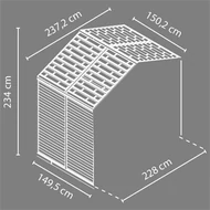 Palram Skylight 8x4 szürke - bővítő elem