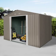 RIWALL RMSA 8X10 BARNA - FÉM KERTI TÁROLÓ 3 X 2,4 M NYEREGTETŐVEL (BARNA)