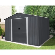 RIWALL RMSA 8X10 ANTRACIT - FÉM KERTI TÁROLÓ 3 X 2,4 M NYEREGTETŐVEL (ANTRACIT)