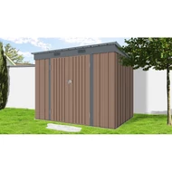 RIWALL RMSP 6X8 BROWN - FÉM KERTI TÁROLÓ 2,4 X 1,8 M LAPOSTETŐVEL (BARNA)