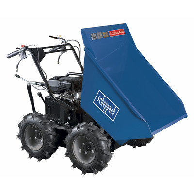 Scheppach DP 3000 - kerekes 4 x 4 meghajtású minidömper mechanikus billenéssel és 300 kg-os terheléssel Scheppach DP 3000 - kerekes 4 x 4 meghajtású minidömper mechanikus billenéssel és 300 kg-os terheléssel