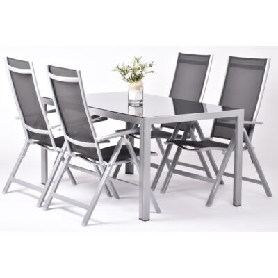 Garland Avalis 4+ - Aluminim bútorkészlet (1X Avalis asztal + 4X Avalis szék)