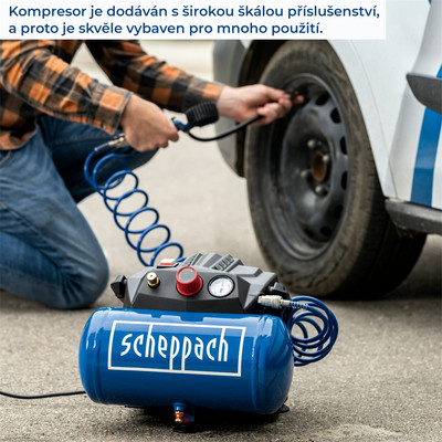 Scheppach HC 06 - olajmentes kompresszor 6 l