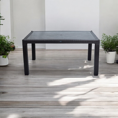 Yesway Rattan asztal 150x90cm antracit