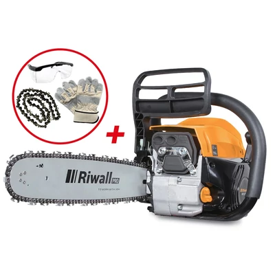 Riwall RPCS 5140 SET - BENZINMOTOROS LÁNCFŰRÉSZ 49 CM3 MOTORRAL ÉS AJÁNDÉK TARTOZÉKOKKAL