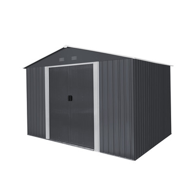 RIWALL RMSA 8X10 BARNA - FÉM KERTI TÁROLÓ 3 X 2,4 M NYEREGTETŐVEL (BARNA) RIWALL RMSA 8X10 BARNA - FÉM KERTI TÁROLÓ 3 X 2,4 M NYEREGTETŐVEL (BARNA)