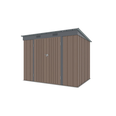 RIWALL RMSP 6X8 BROWN - FÉM KERTI TÁROLÓ 2,4 X 1,8 M LAPOSTETŐVEL (BARNA) RIWALL RMSP 6X8 BROWN - FÉM KERTI TÁROLÓ 2,4 X 1,8 M LAPOSTETŐVEL (BARNA)