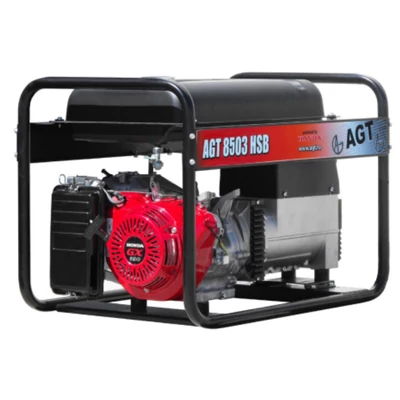 AGT 8503 HSB R26 áramfejlesztő - HONDA GX390, 26 l, RCBO/fi-relével