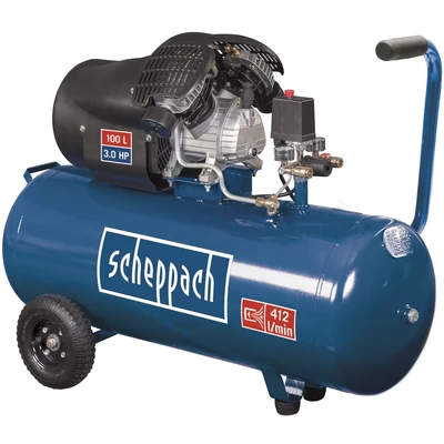 SCHEPPACH HC 120 DC - KÉTHENGERES OLAJKENÉSŰ KOMPRESSZOR, 10 BAR, 100 L