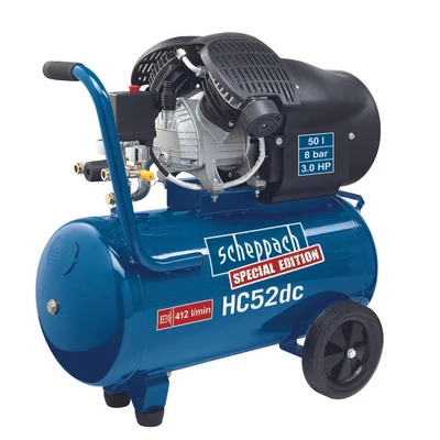 Scheppach HC 52 DC - OLAJKENÉSŰ KÉTHENGERES KOMPRESSZOR 50 L