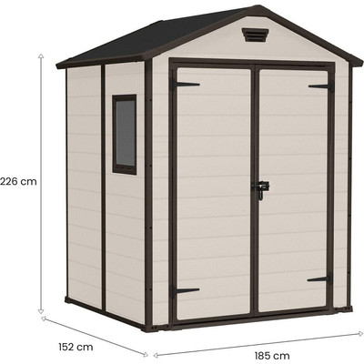 Kerti ház kerti tároló műanyag CURVER MANOR 6x5 DD beige