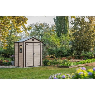 Kerti ház kerti tároló műanyag CURVER MANOR 6x5 DD beige