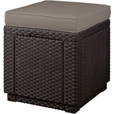 CURVER Cube with cushion barna-meleg taupe