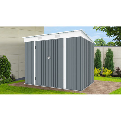 RIWALL RMSP 6X8 ANTRACIT - FÉM KERTI TÁROLÓ 2,4 X 1,8 M LAPOSTETŐVEL (ANTRACIT) RIWALL RMSP 6X8 ANTRACIT - FÉM KERTI TÁROLÓ 2,4 X 1,8 M LAPOSTETŐVEL (ANTRACIT)