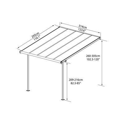Palram SIERRA 3000 SZÜRKE 3 X 3 - PERGOLÁK Palram SIERRA 3000 SZÜRKE 3 X 3 - PERGOLÁK